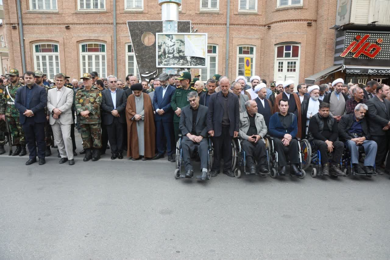 برگزاری آیین تشییع پیکر مطهر جانباز سرافراز شهید یوسف طالب مرندی در ارومیه