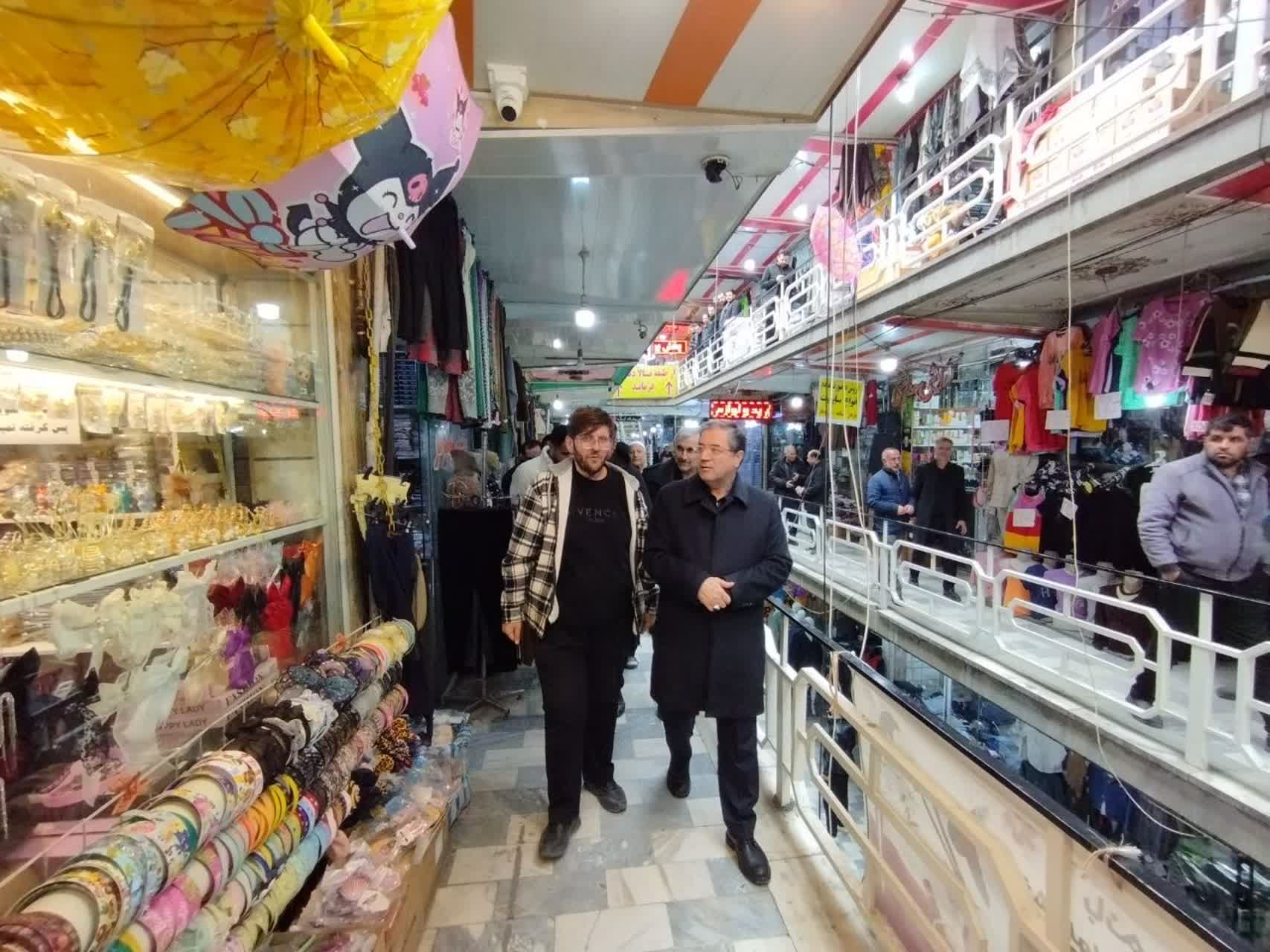 بازدید استاندار آذربایجان‌غربی از بازار ارومیه + تصاویر