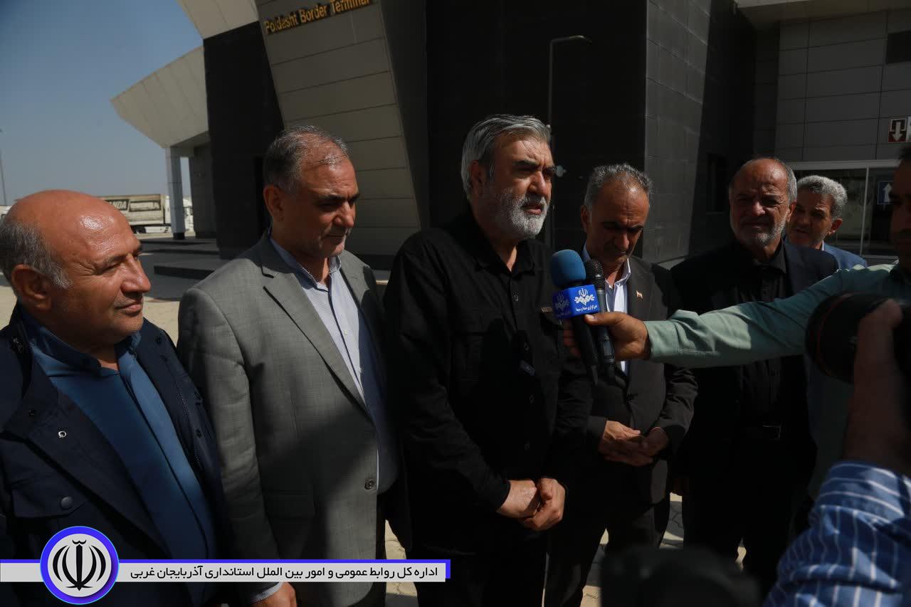 بازدید اعضا و رئیس کمیسیون امنیت ملی مجلس شورای اسلامی و معاون راهداری سازمان راهداری و حمل و نقل جاده ای از پایانه مرزی پلدشت در آذربایجان غربی+ آلبوم تصاویر