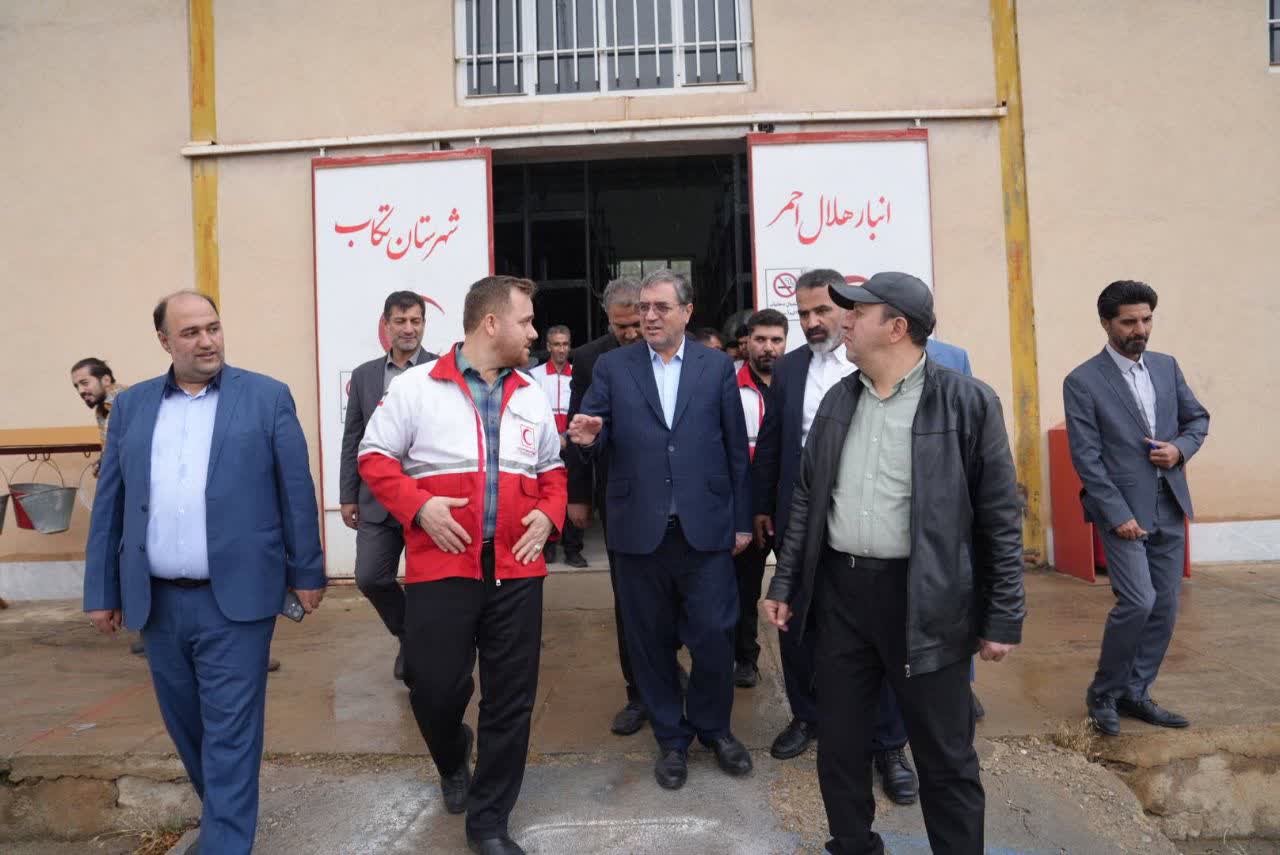 بازدید استاندار آذربایجانغربی از مجموعه هلالاحمر شهرستان تکاب + تصاویر