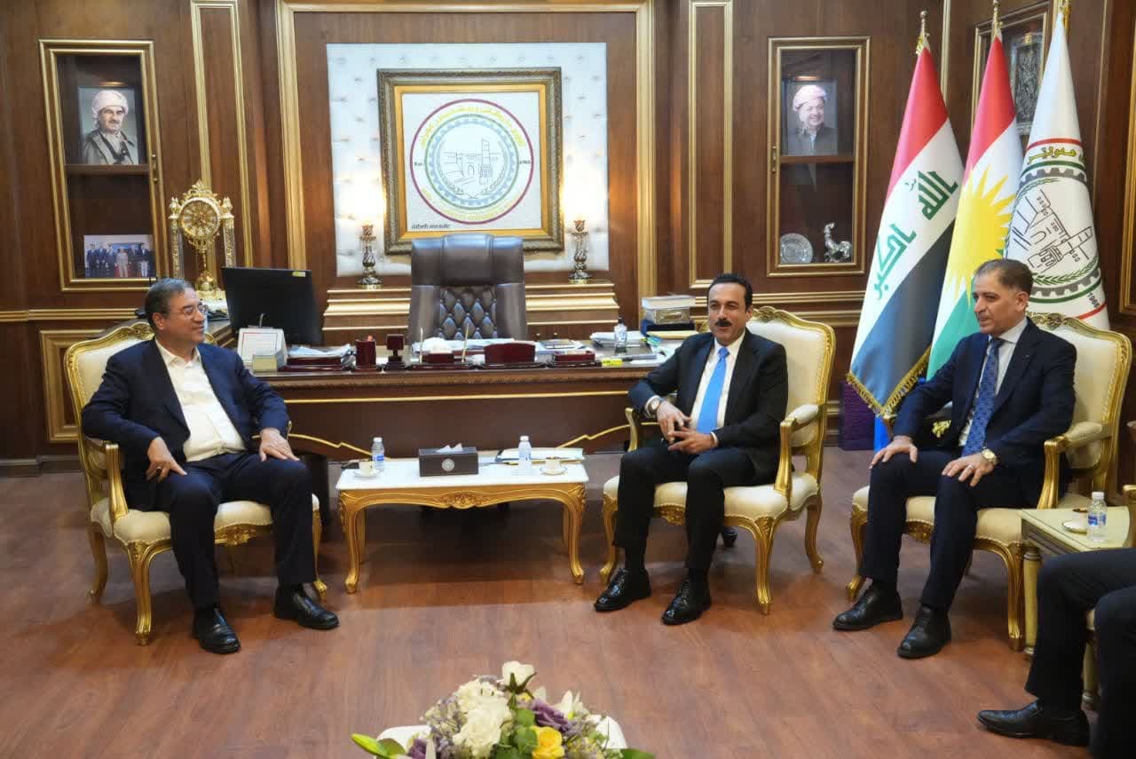 دیدار استاندار آذربایجانغربی با استاندار و هیئت رئیسه اتاق بازرگانی اربیل اقلیم کردستان عراق + تصاویر