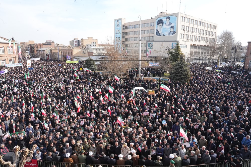 آلبوم تصویری / برگزاری تجمع مردم و مسئولان آذربایجان غربی برای محکومیت حوادث اخیر