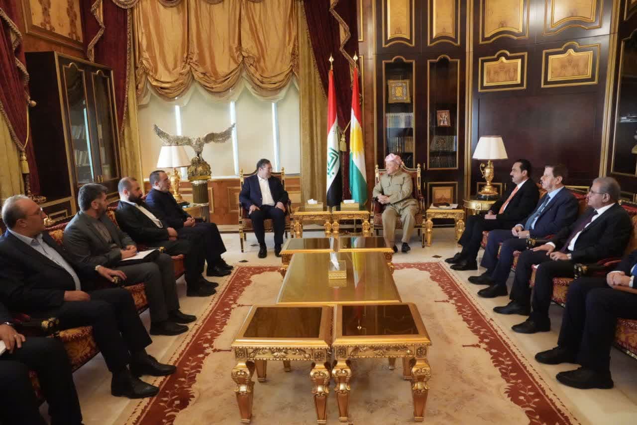 دیدار استاندار آذربایجانغربی با مسعود بارزانی در اقلیم کردستان عراق + تصاویر