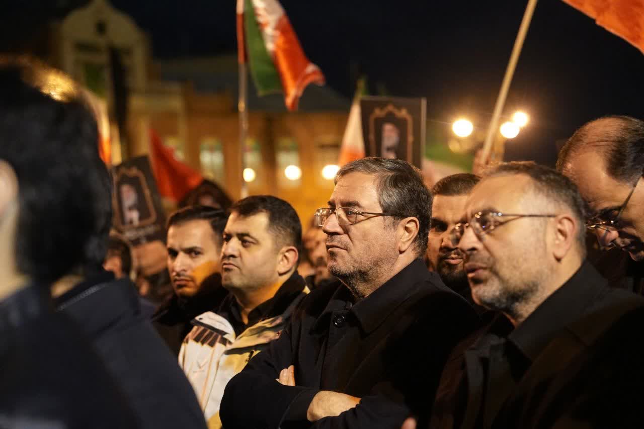 برگزاری آیین شهادت حضرت امام خامنه‌ای (قدس سره) و تشییع پیکر مطهر شهدای حافظان امنیت آذربایجان‌غربی + تصاویر