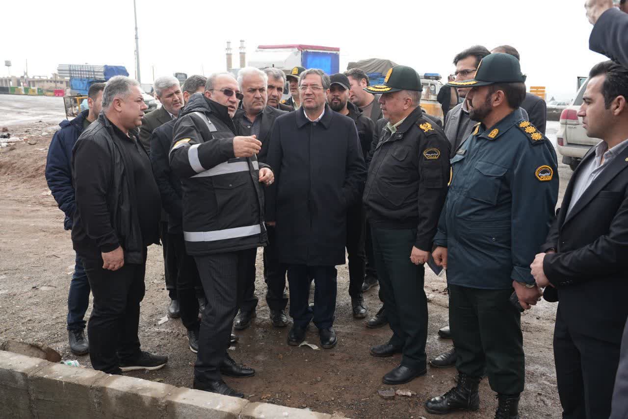 بازدید استاندار آذربایجان‌غربی از محور سه‌راهی ایواوغلی تا گیت ورودی منطقه آزاد ماکو + تصاویر