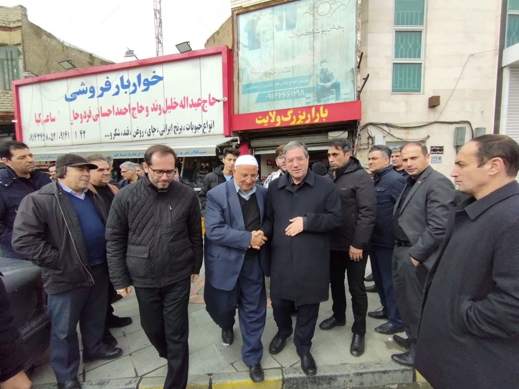 بازدید استاندار آذربایجان‌غربی از بازار ارومیه + تصاویر