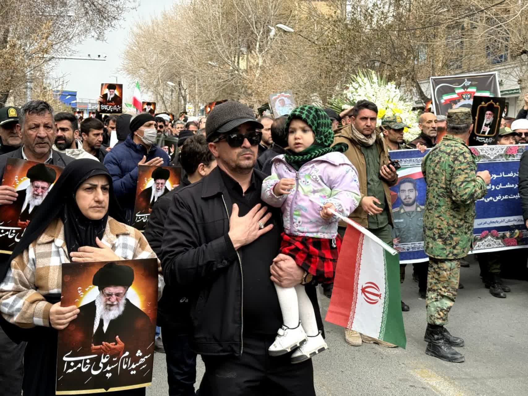 برگزاری آیین شهادت حضرت امام خامنه‌ای (قدس سره) و تشییع پیکر مطهر شهدای انتظامی آذربایجان‌غربی + تصاویر