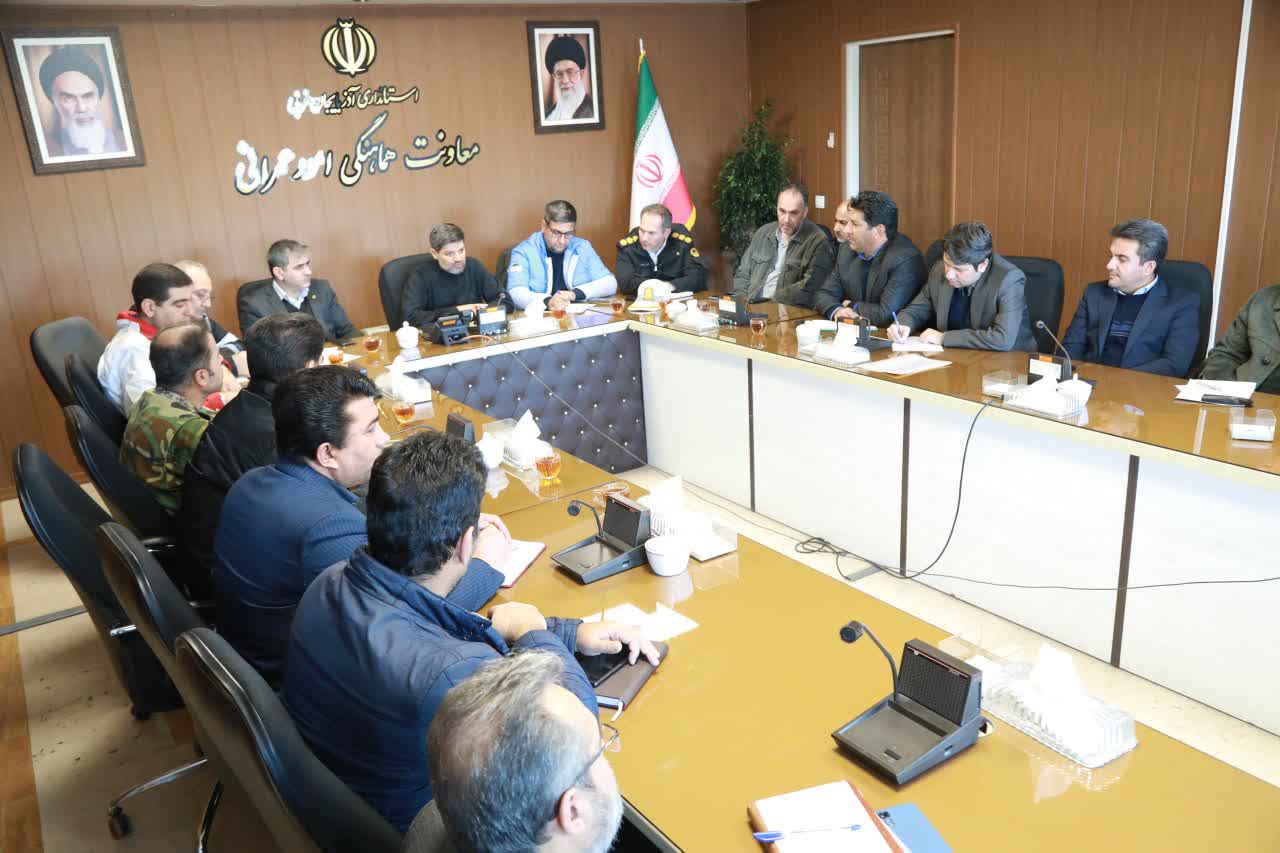 برگزاری جلسه ستاد پیشگیری، هماهنگی و فرماندهی عملیات پاسخ به بحران آذربایجان‌غربی + تصاویر
