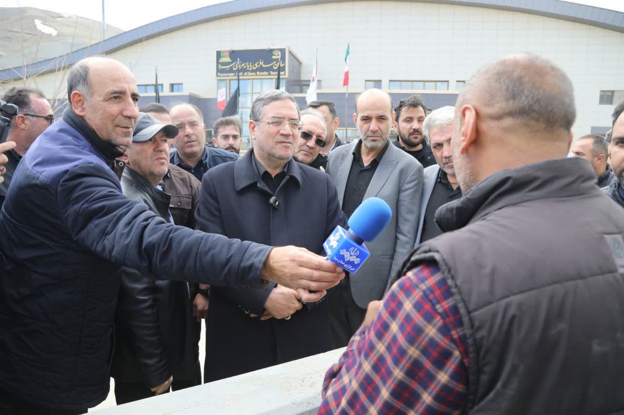 بازدید استاندار آذربایجان‌غربی از پایانه مرزی سرو ارومیه + تصاویر