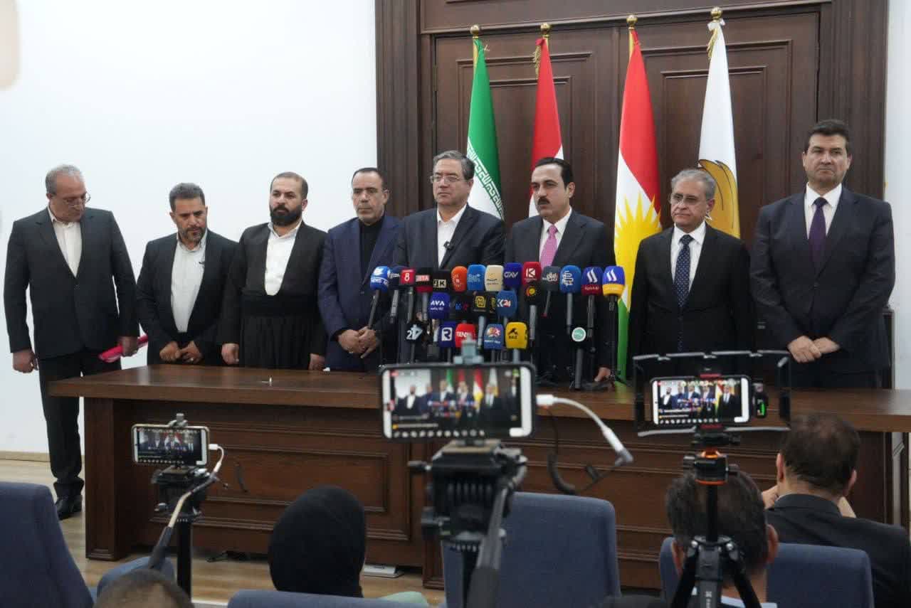 برگزاری نشست خبری استانداران آذربایجانغربی و اربیل اقلیم کردستان عراق + تصاویر