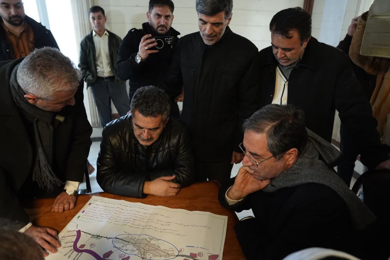 بازدید استاندار آذربایجانغربی از روند اجرای پروژه کنارگذر بوکان + تصاویر