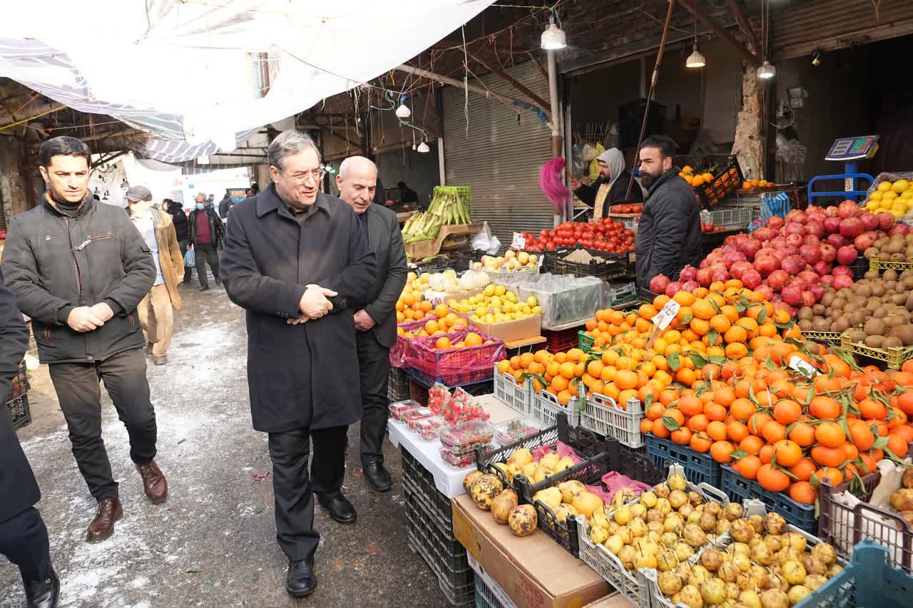 بازدید استاندار آذربایجان‌غربی از بازار ارومیه + تصاویر