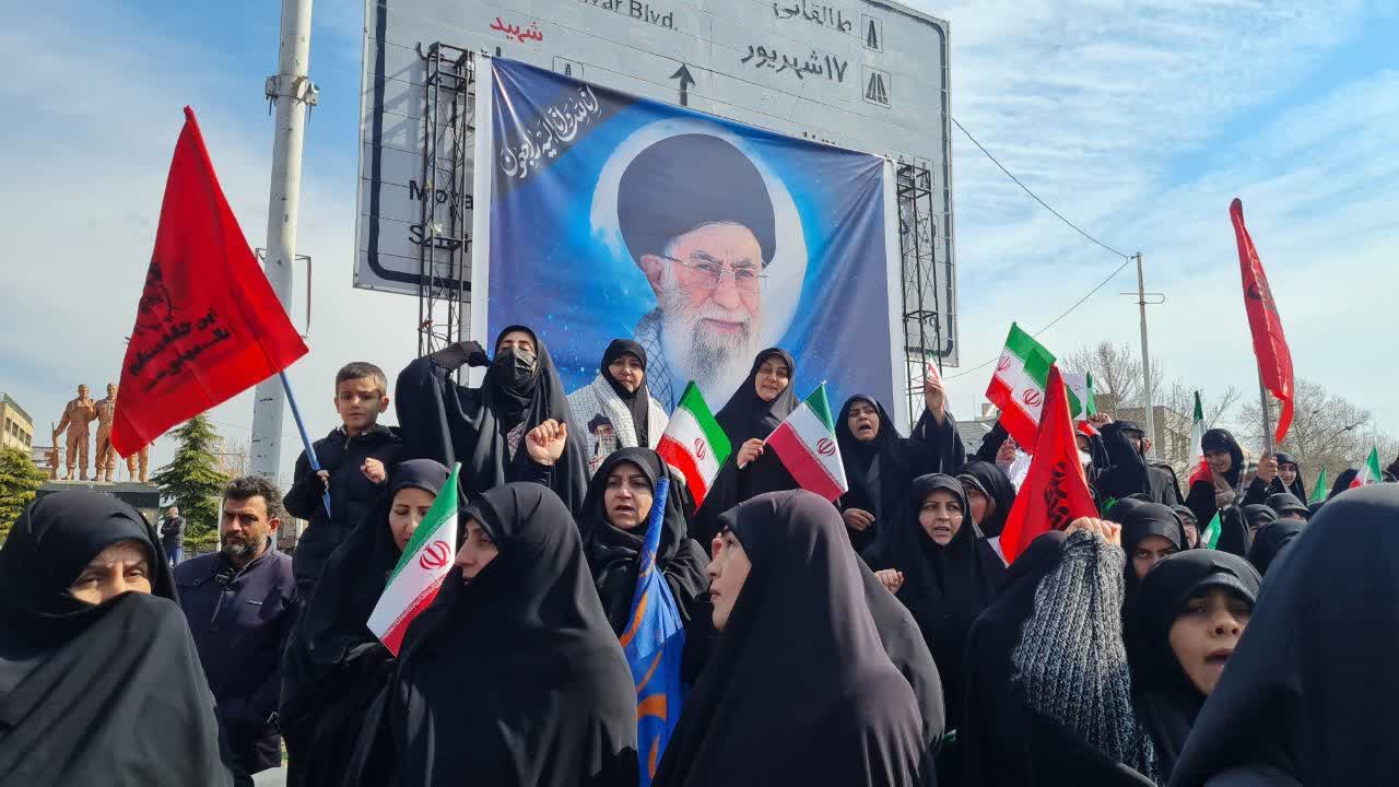 عزاداری بانوان ارومیه برای شهید امام خامنه‌ای + تصاویر