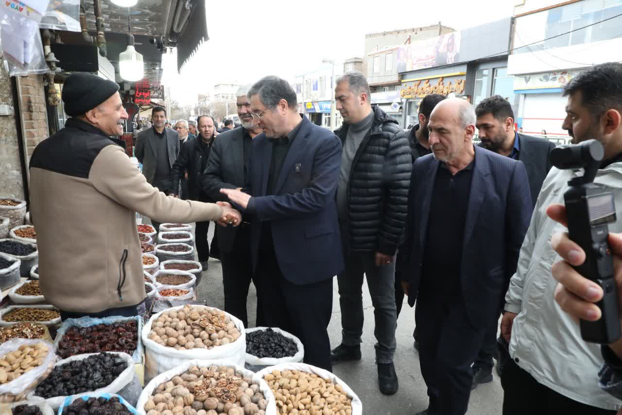 بازدید استاندار آذربایجان‌غربی از بازار ارومیه + تصاویر