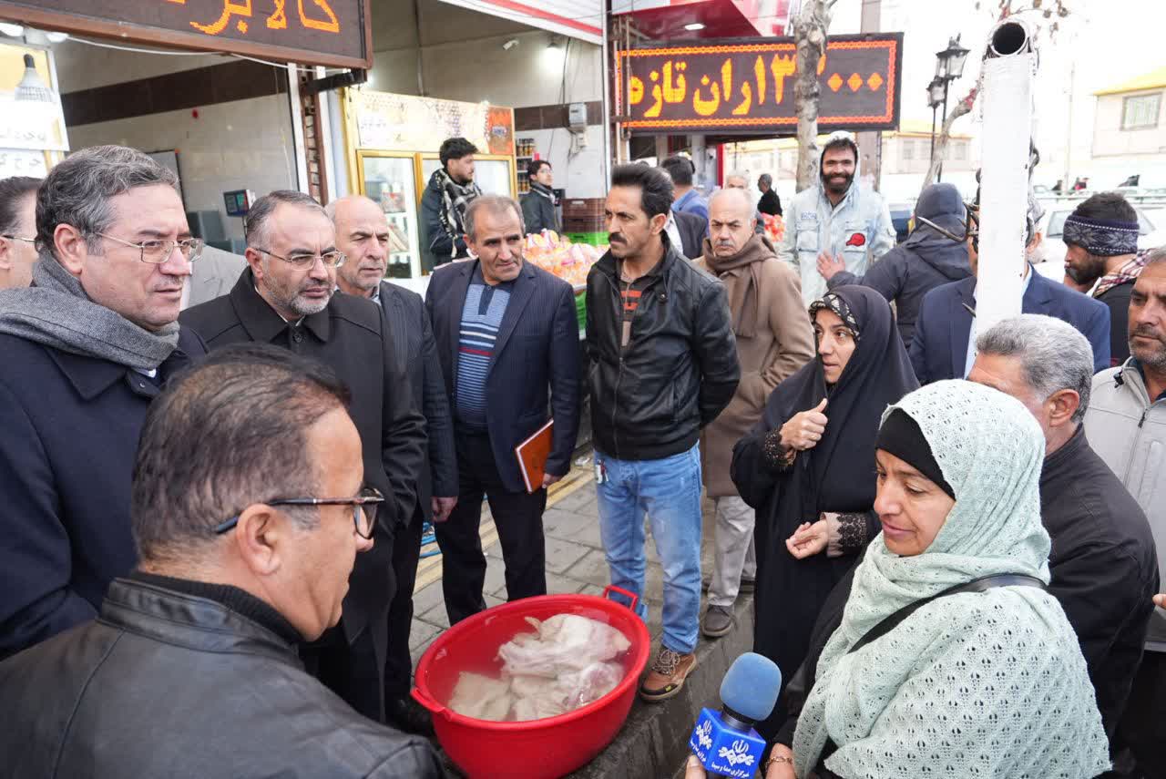 بازدید میدانی استاندار آذربایجان‌غربی از بازار ارومیه + تصاویر