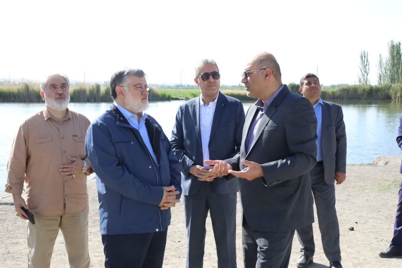 بازدید استاندار آذربایجانغربی از تالاب روستای گلمرز ارومیه + تصاویر