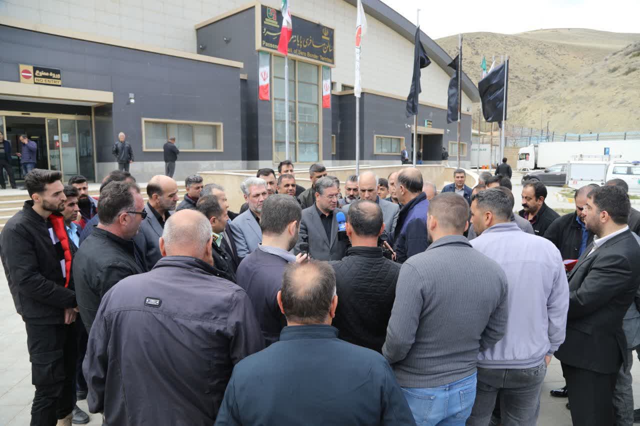 بازدید استاندار آذربایجان‌غربی از پایانه مرزی سرو ارومیه + تصاویر
