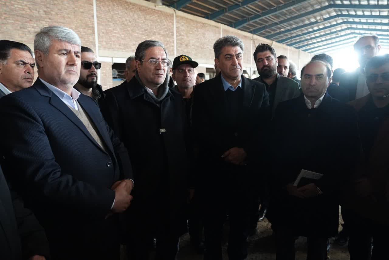 بازدید استاندار آذربایجان‌غربی از کارخانه راکد آجر سفال گرگین + تصاویر