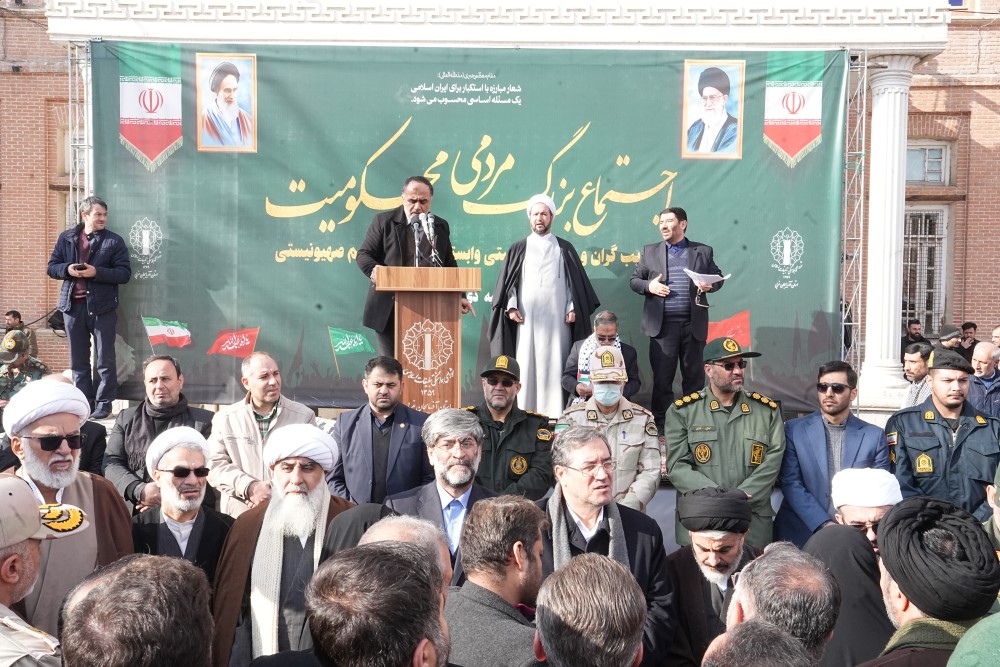 آلبوم تصویری / برگزاری تجمع مردم و مسئولان آذربایجان غربی برای محکومیت حوادث اخیر