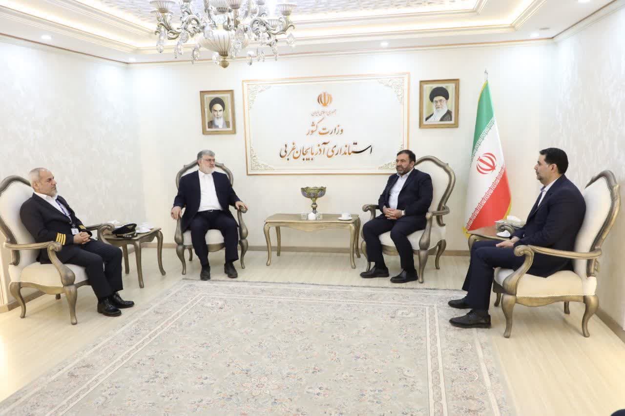دیدار مدیر عامل شرکت هواپیمایی جمهوری اسلامی ایران با استاندار آذربایجانغربی + تصاویر
