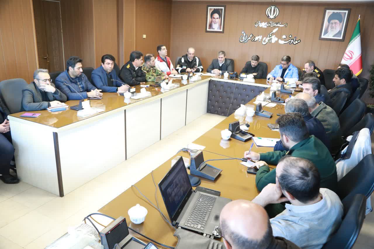 برگزاری جلسه ستاد پیشگیری، هماهنگی و فرماندهی عملیات پاسخ به بحران آذربایجان‌غربی + تصاویر