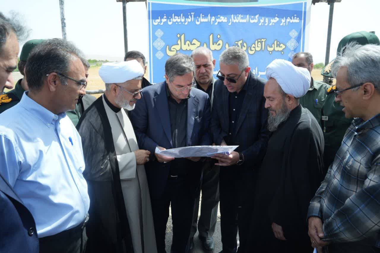 بازدید استاندار آذربایجانغربی از روند اجرای پروژه بهسازی محور شاهیندژ - میاندوآب + تصاویر