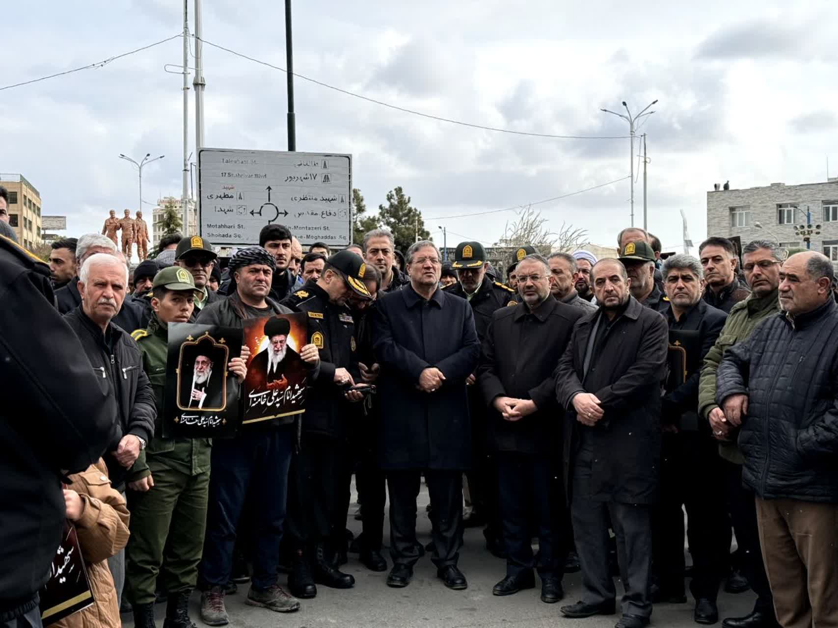 برگزاری آیین شهادت حضرت امام خامنه‌ای (قدس سره) و تشییع پیکر مطهر شهدای انتظامی آذربایجان‌غربی + تصاویر
