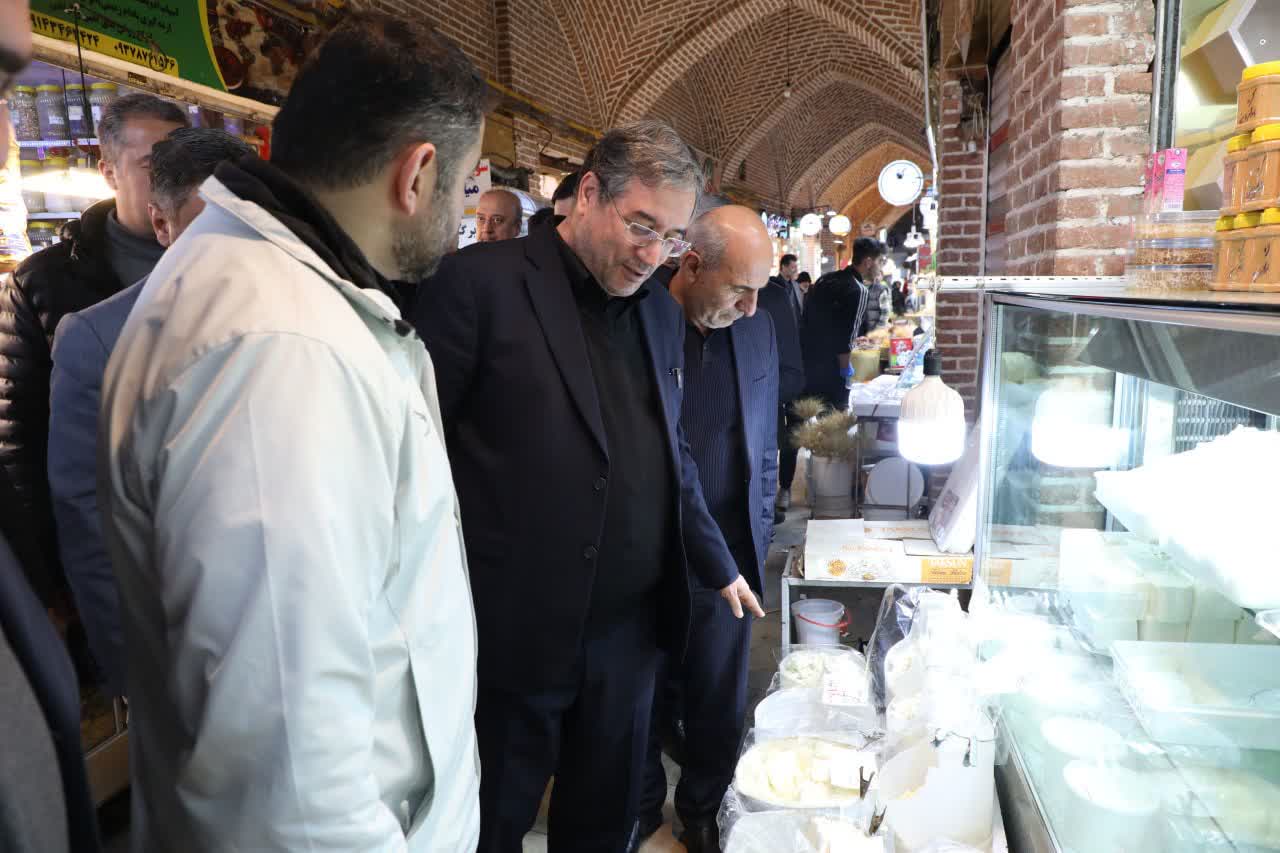 بازدید استاندار آذربایجان‌غربی از بازار ارومیه + تصاویر
