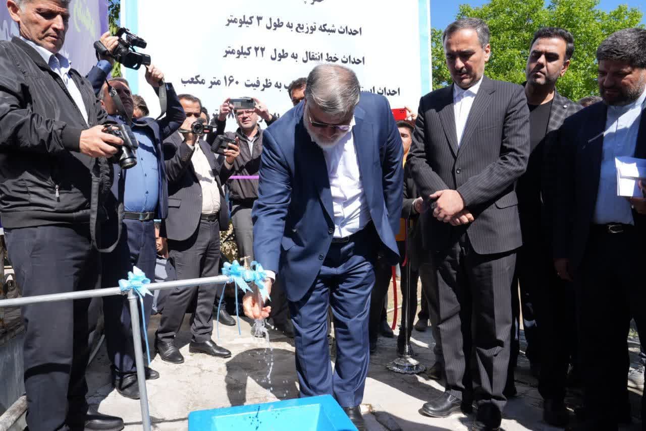 بهره براداری از پروژه آبرسانی مجتمع روستایی حمزیان چایپاره با حضور استاندار آذربایجانغربی + تصاویر
