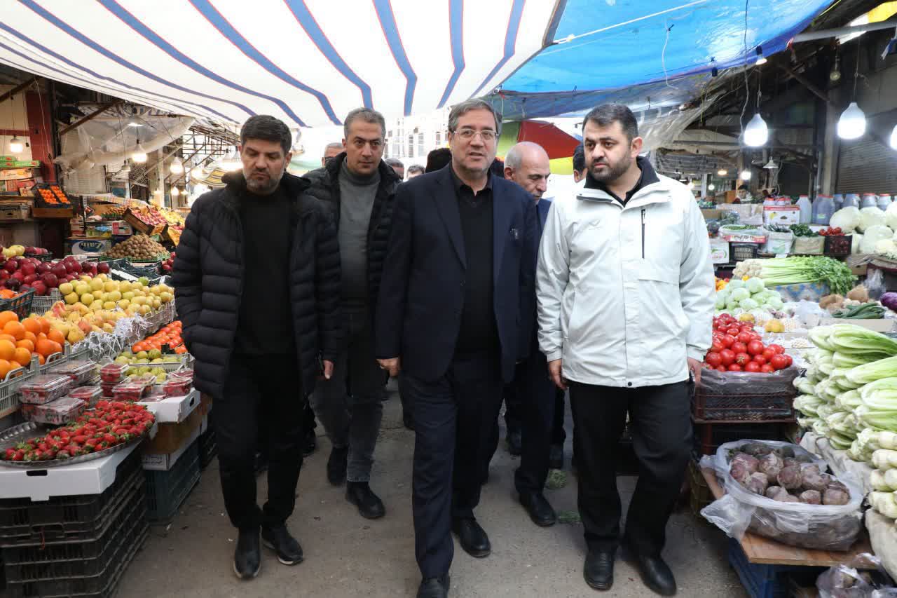 بازدید استاندار آذربایجان‌غربی از بازار ارومیه + تصاویر