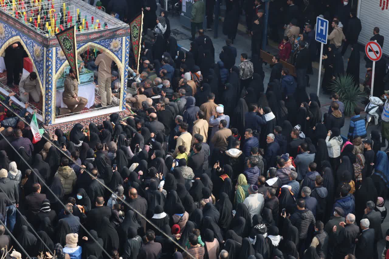 برگزاری آیین تشییع پیکر مطهر 6 شهید گمنام دوران دفاع مقدس در ارومیه + تصاویر