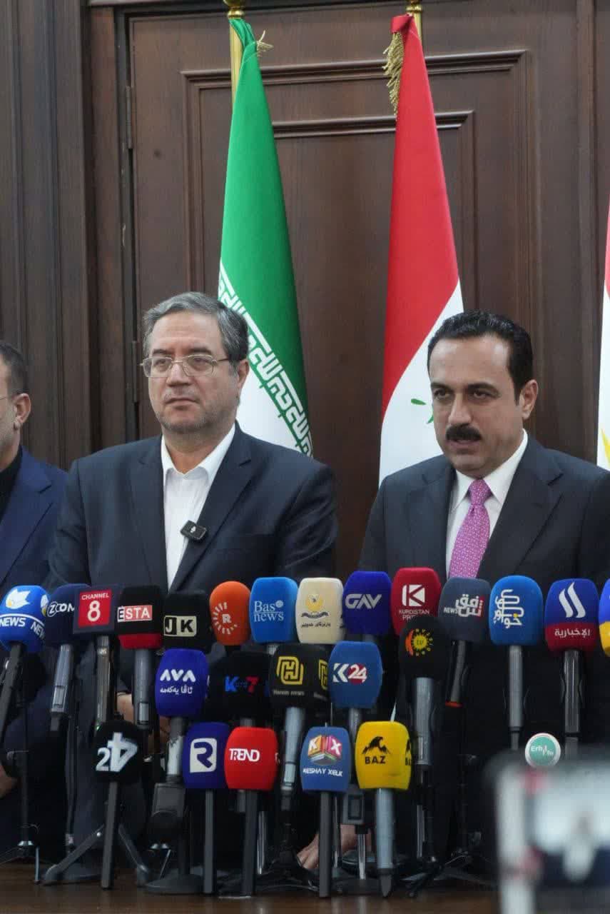 برگزاری نشست خبری استانداران آذربایجانغربی و اربیل اقلیم کردستان عراق + تصاویر