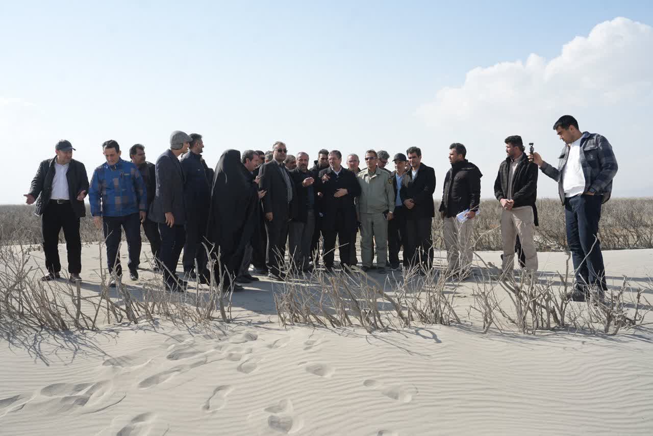 بازدید دبیر کارگروه ملی نجات دریاچه ارومیه از سایت تثبیت مرنگلو - سپرغان + تصاویر
