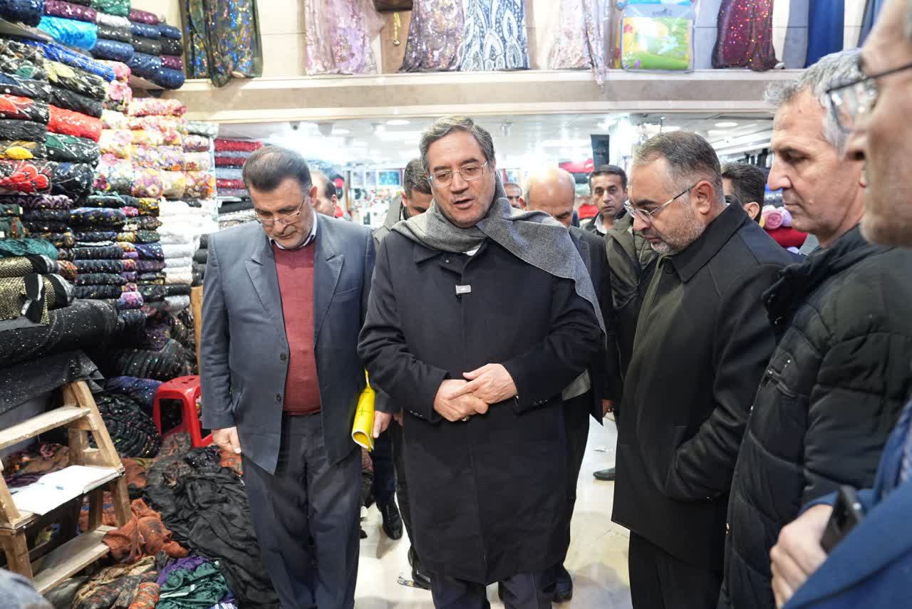 بازدید میدانی استاندار آذربایجان‌غربی از بازار ارومیه + تصاویر