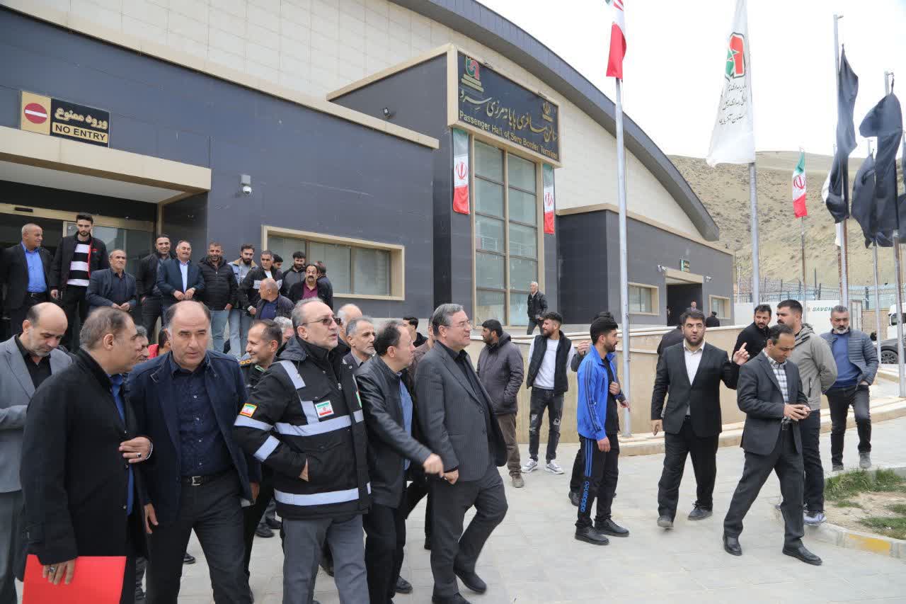 بازدید استاندار آذربایجان‌غربی از پایانه مرزی سرو ارومیه + تصاویر