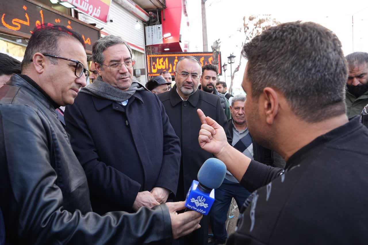 بازدید میدانی استاندار آذربایجان‌غربی از بازار ارومیه + تصاویر