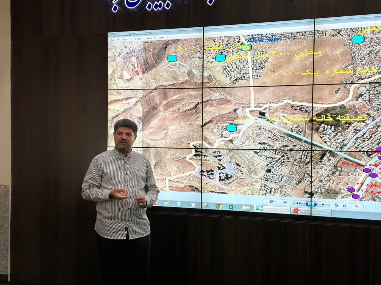 بازدید سرپرست معاونت سیاسی و اجتماعی و معاون هماهنگی امور عمرانی استاندار آذربایجانغربی از مرکز پایش و راهبری تاسیسات آب و فاضلاب استان