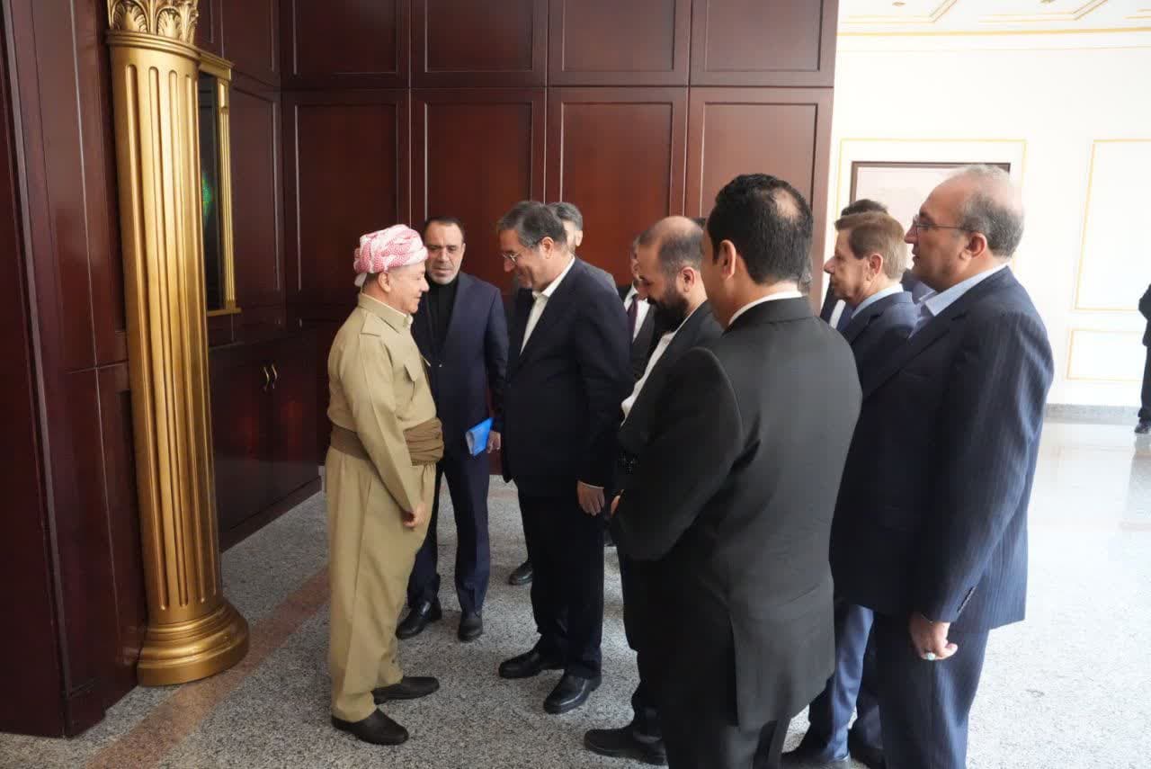 دیدار استاندار آذربایجانغربی با مسعود بارزانی در اقلیم کردستان عراق + تصاویر