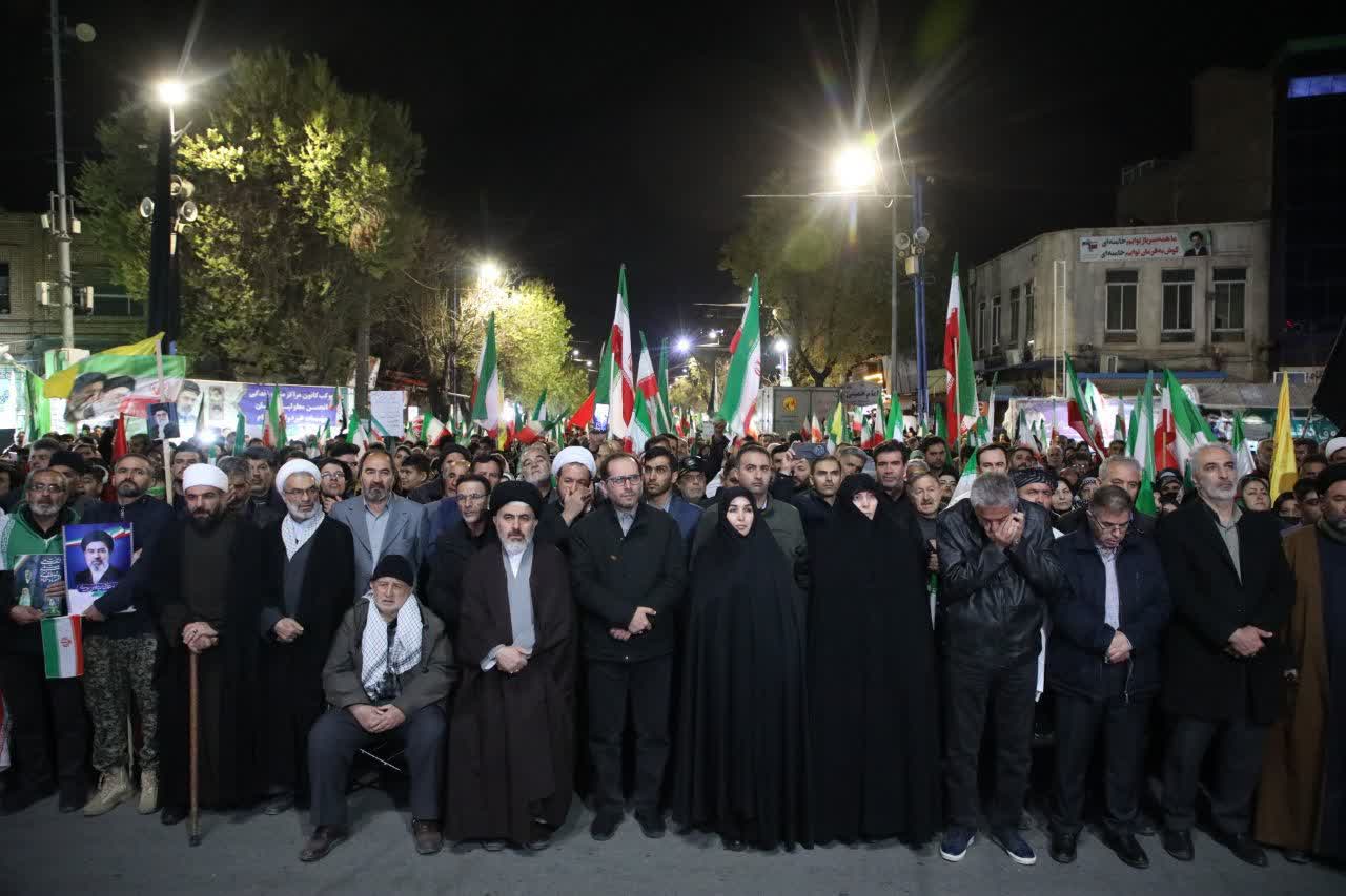 حضور نماینده ولی‌فقیه در استان و استاندار آذربایجان‌غربی در اجتماع بزرگ مردم ارومیه + تصاویر