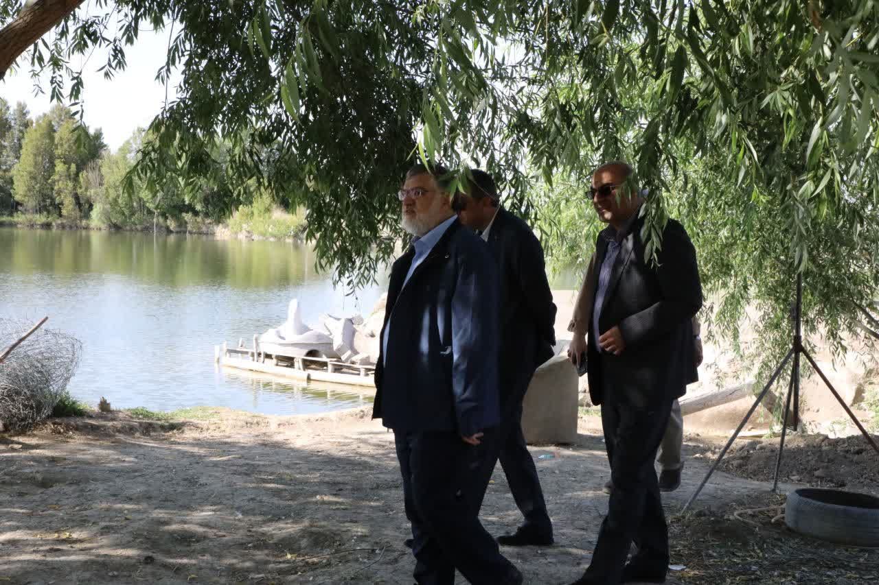 بازدید استاندار آذربایجانغربی از تالاب روستای گلمرز ارومیه + تصاویر
