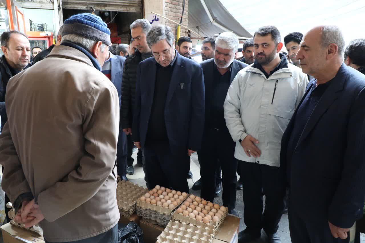 بازدید استاندار آذربایجان‌غربی از بازار ارومیه + تصاویر