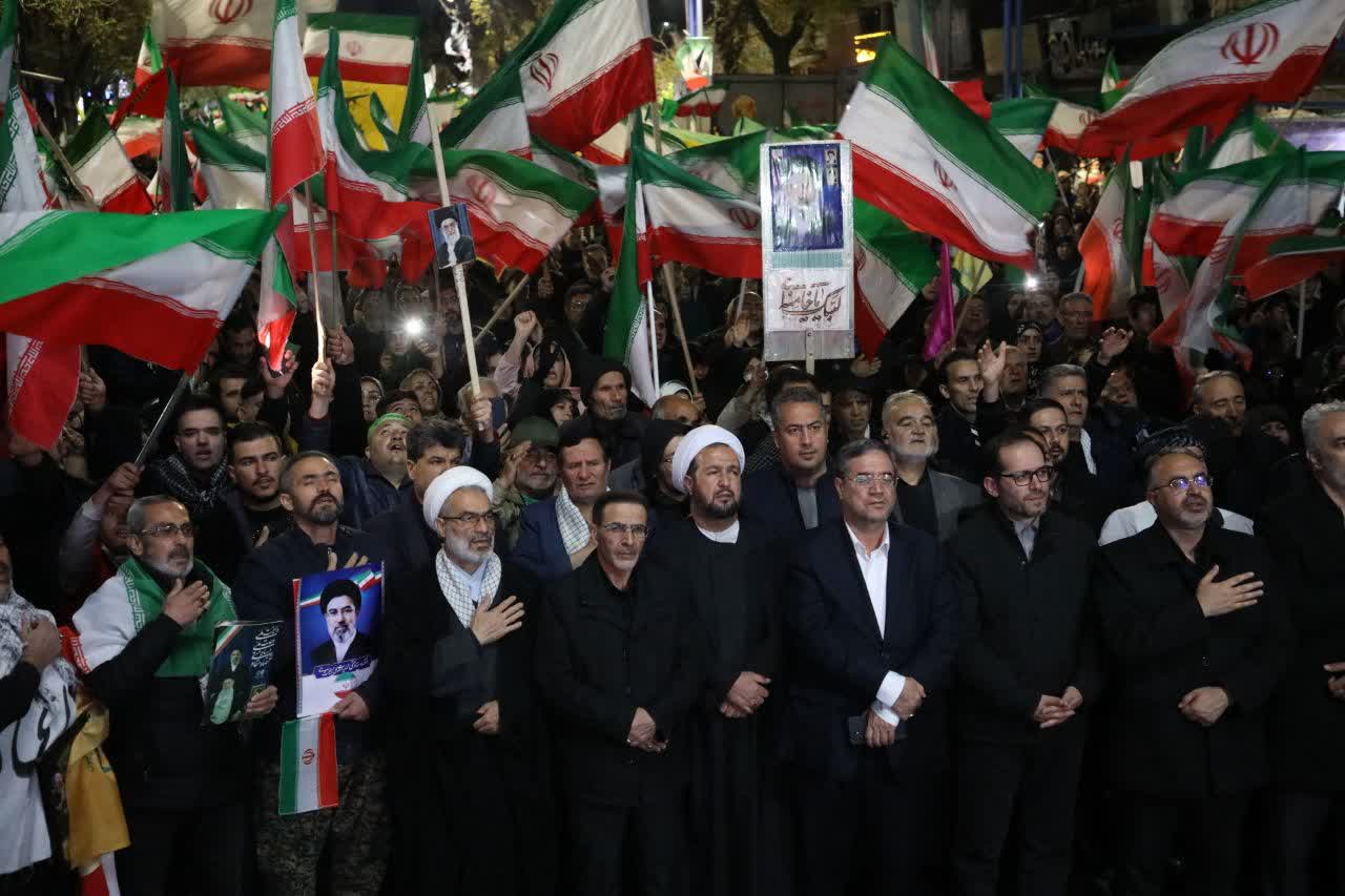 حضور نماینده ولی‌فقیه در استان و استاندار آذربایجان‌غربی در اجتماع بزرگ مردم ارومیه + تصاویر