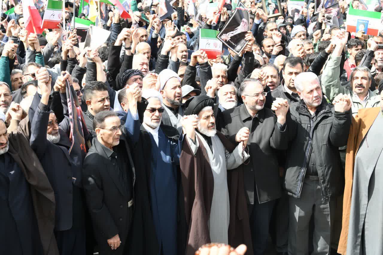 آلبوم تصویری / خروش یکپارچه مردم و مسئولان آذربایجان‌غربی در اربعین شهادت قائد امت اسلامی