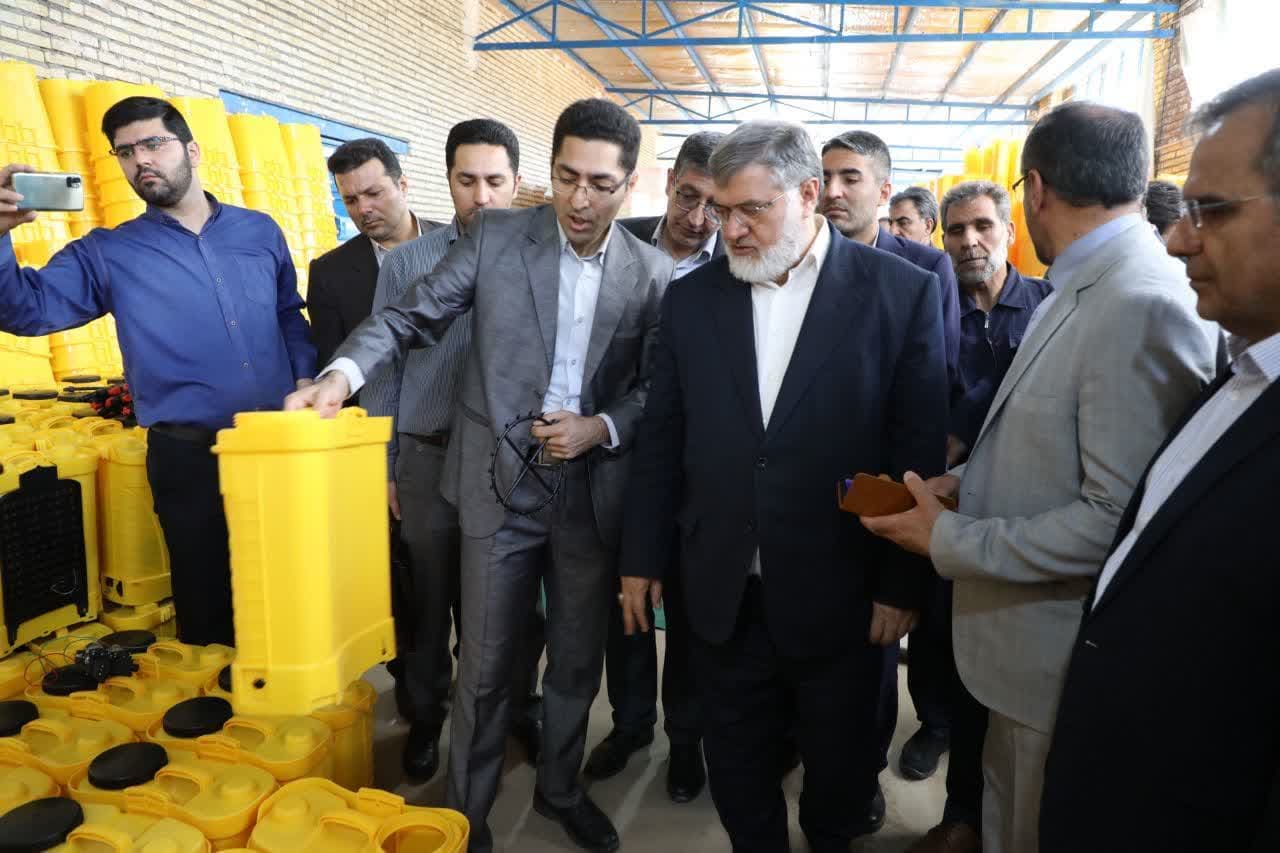 بازدید استاندار آذربایجان غربی از واحدهای تولیدی و صنعتی شهرستان میاندوآب + تصاویر