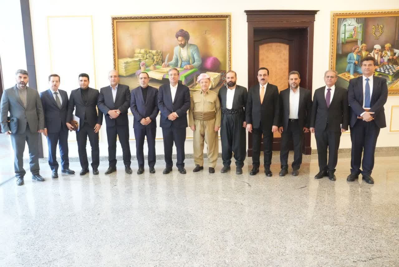 دیدار استاندار آذربایجانغربی با مسعود بارزانی در اقلیم کردستان عراق + تصاویر