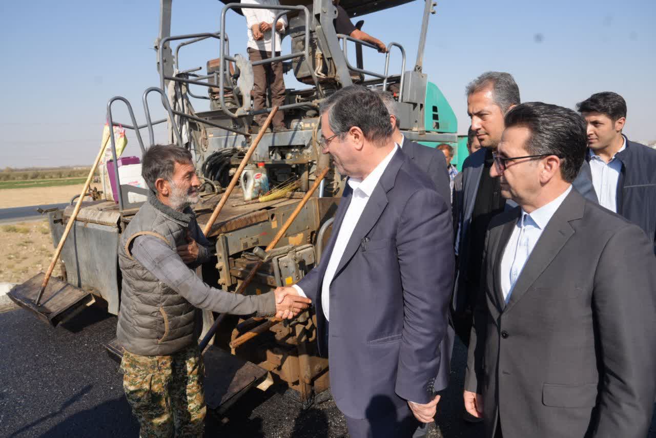 بازدید استاندار آذربایجانغربی از عملیات راهسازی قطعه 2 محور ارومیه - مهاباد - میاندوآب + تصاویر