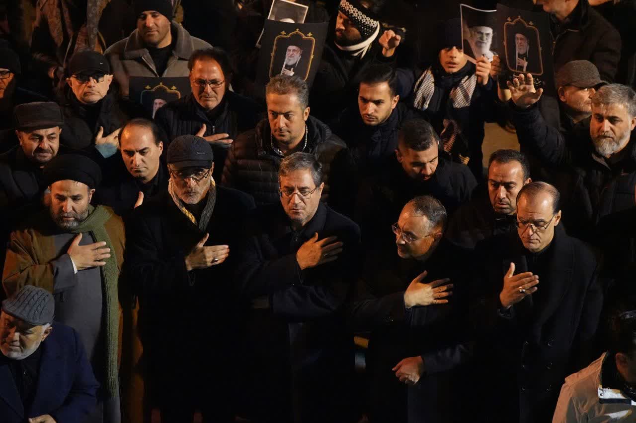 برگزاری آیین شهادت حضرت امام خامنه‌ای (قدس سره) و تشییع پیکر مطهر شهدای حافظان امنیت آذربایجان‌غربی + تصاویر