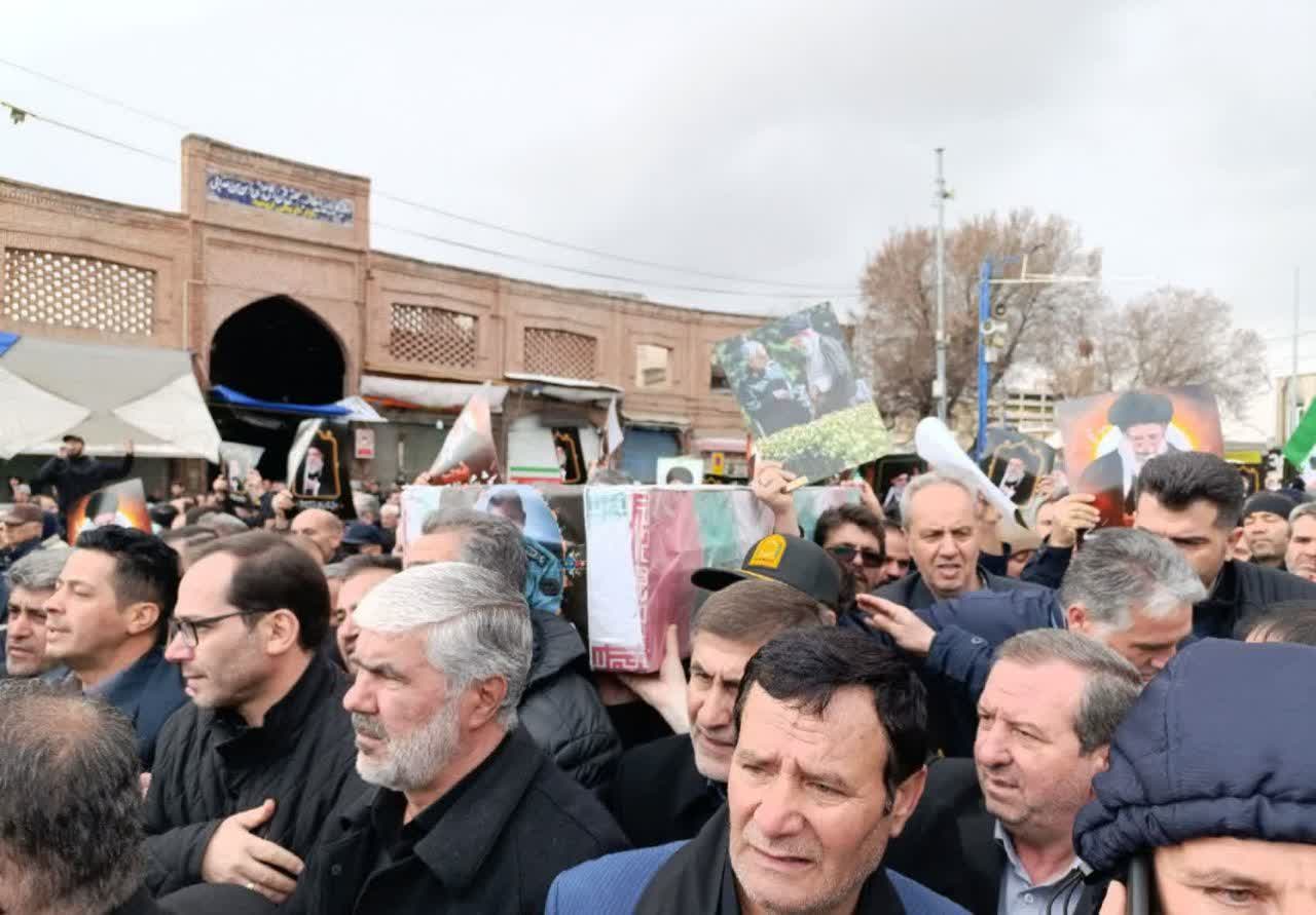 برگزاری آیین شهادت حضرت امام خامنه‌ای (قدس سره) و تشییع پیکر مطهر شهدای انتظامی آذربایجان‌غربی + تصاویر