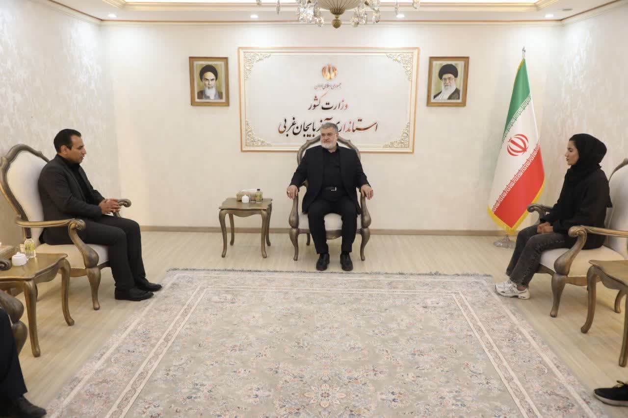 دیدار ورزشکار اعزامی استان به مسابقات المپیک پاریس با استاندار آذربایجانغربی + تصاویر
