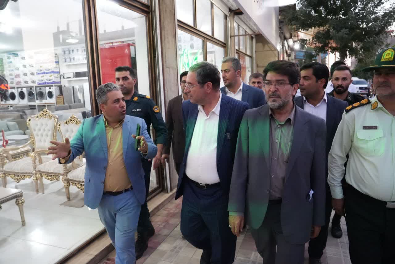 دیدار استاندار آذربایجانغربی با بازاریان و مردم شهرستان چهاربرج + تصاویر